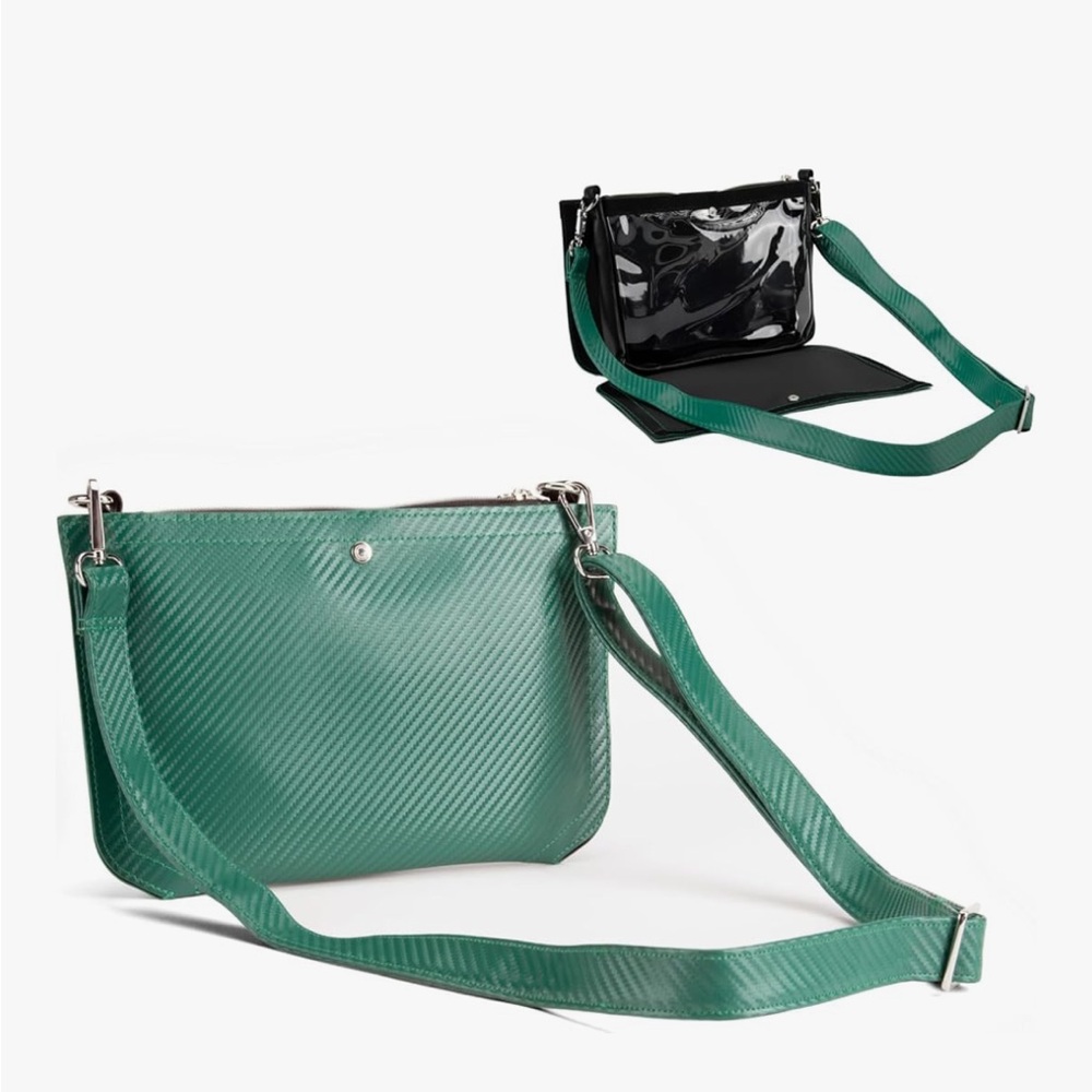 Green Crossbody Clear Bag for Concerts